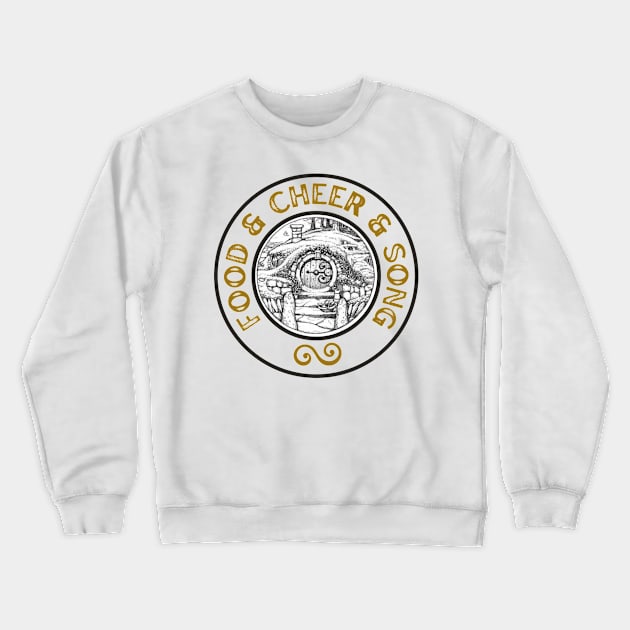 Food & Cheer & Song - White - Fantasy Crewneck Sweatshirt by Fenay-Designs